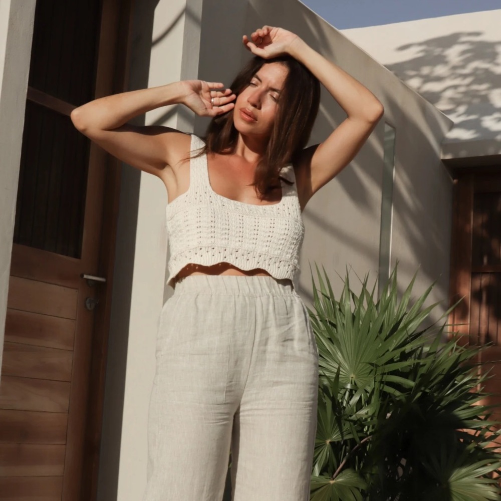 LAUDE the Label Lyric Crochet Tank Top
